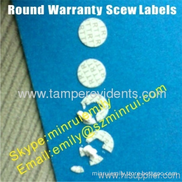 Warranty Screw Seal Labels,egg Kin Tamper Evident Screw Seal Stickers 